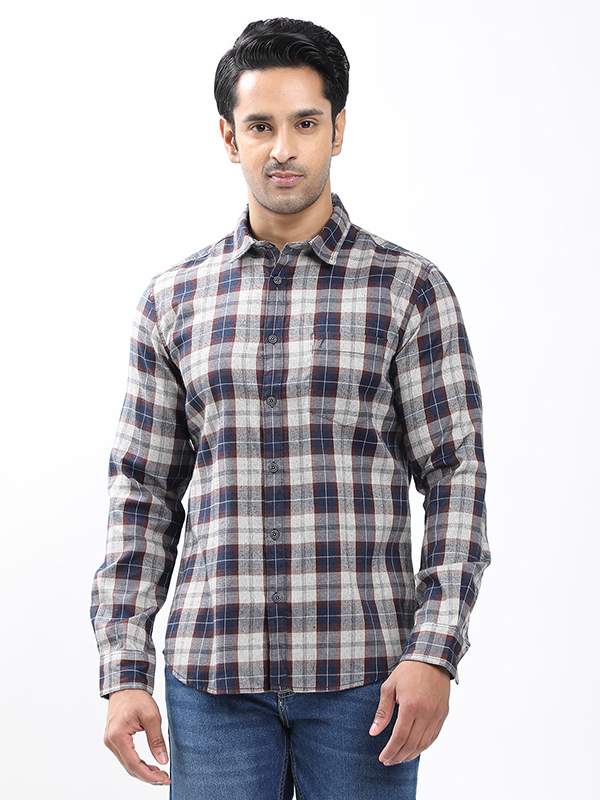 Men Checked Full Sleeve Cotton Corduroy Shirt