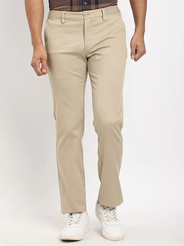 Men Kansas Fit Cotton Stretch Trouser