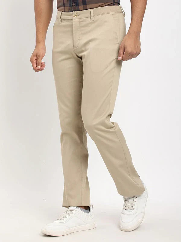 Men Kansas Fit Cotton Stretch Trouser
