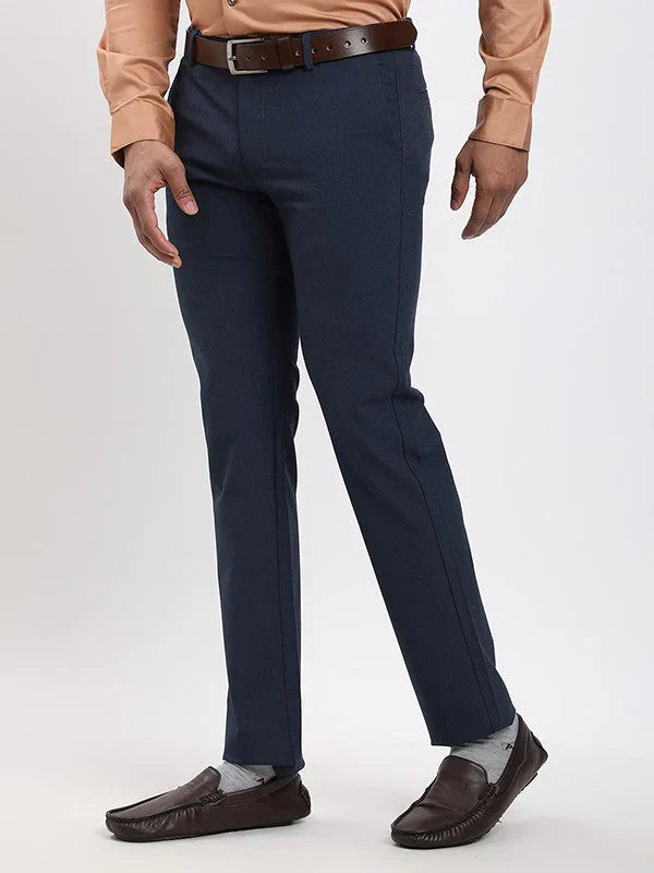 Men Brooklyn Fit Polyester Blend Trouser