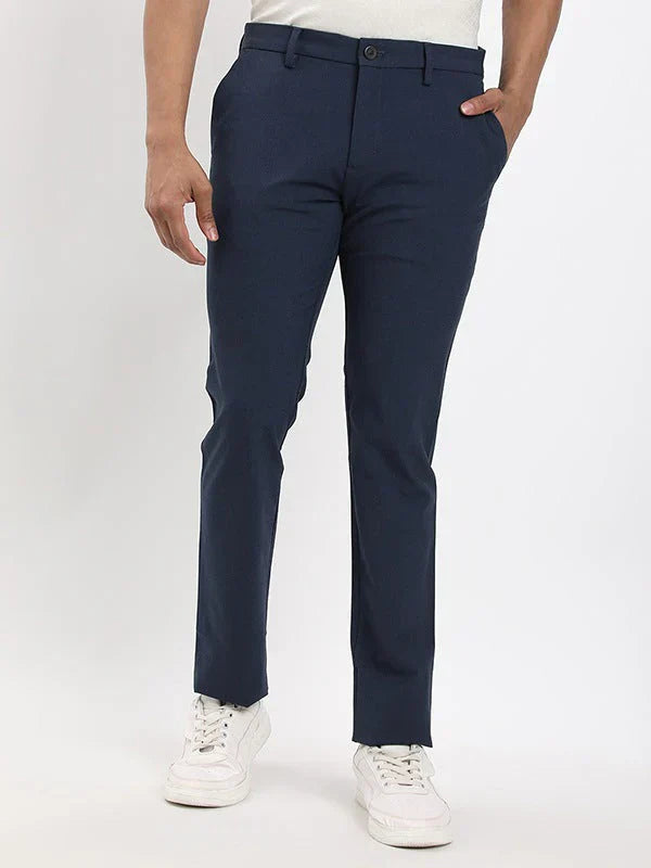 Men Urban Fit Polyester Blend Trouser