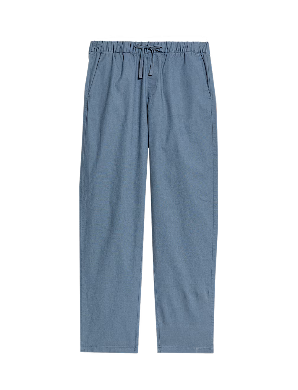 Loose Fit Cotton Linen Blend Elasticated Trousers