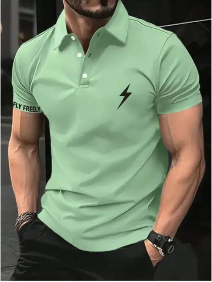 Solid Men Green T-Shirt
