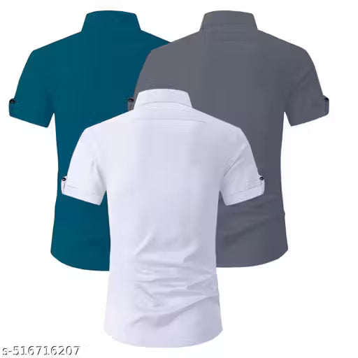 " Men's Cotton Half Sleeve Casual Shirts - 3 Piece Pack - Affordable Luxury"