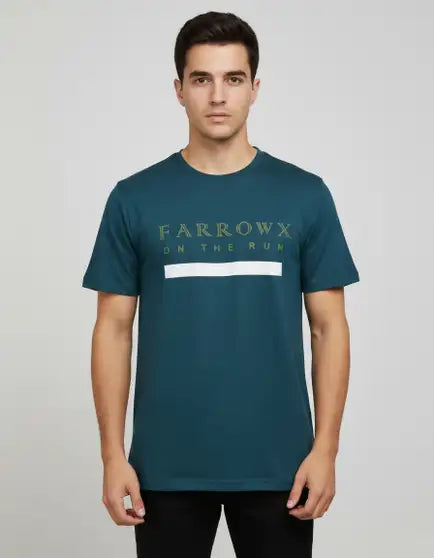 Printed Men Blue T-Shirt