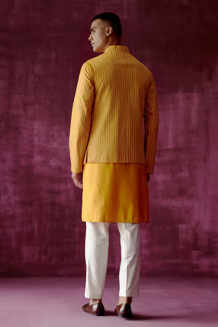 Pouli Pret  Off White Cotton Silk Pant