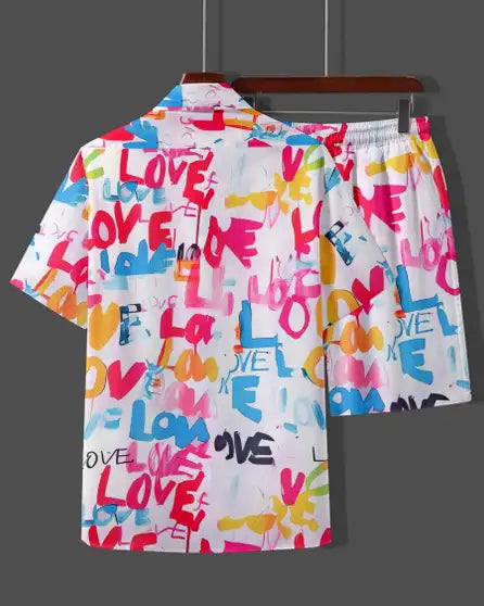 GLORI STAR Shirt Chino Shorts Western Set