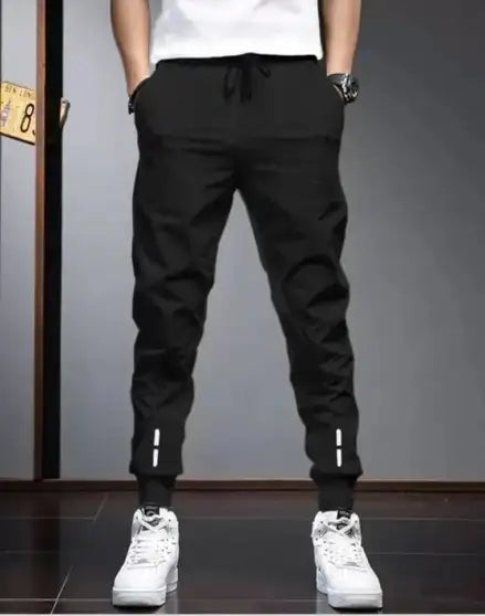Solid Men Black, Dark Blue Track Pants